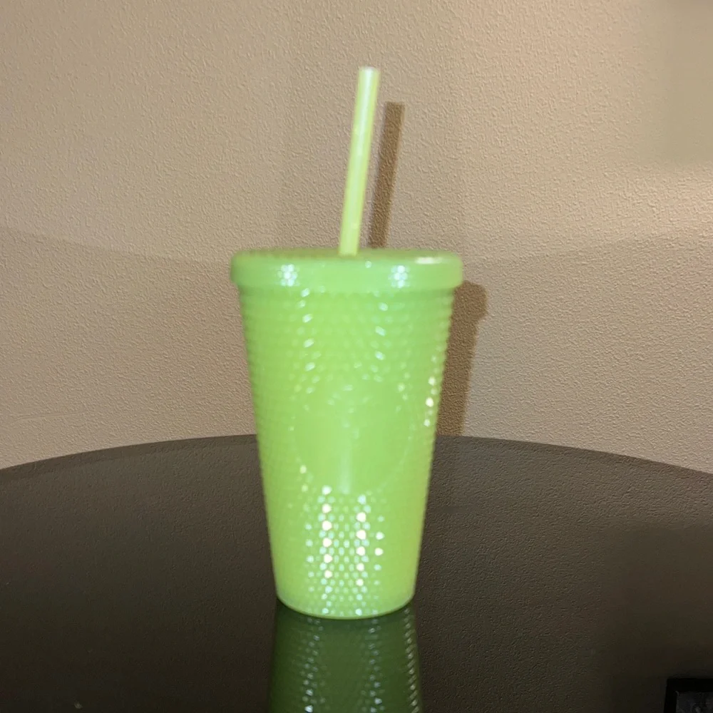 Starbucks 2022 Lemongrass Glow in the Dark Studded Tumbler 16oz Cold Cup New